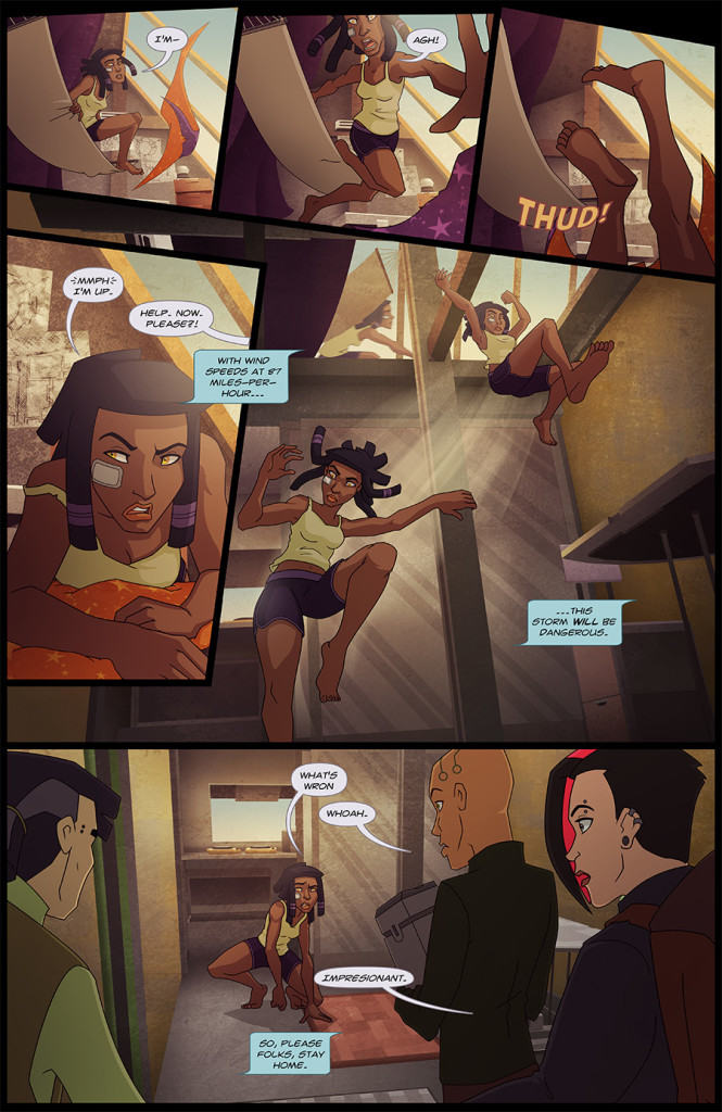 Markesha races to her father’s aid and finds strangers standing in her doorway.